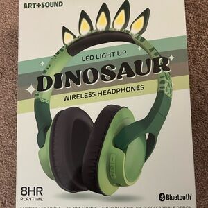 Art+Sound Dinosaur LED Light Up Wireless Headphones